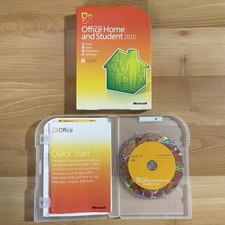 Microsoft Office 2010 Home and Student Family Pack Retail Box w Product Key VG