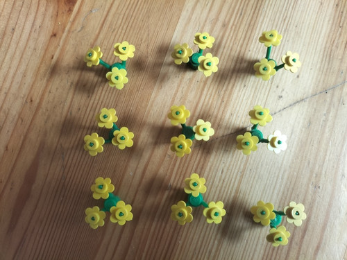 Lego fleurs 3742 jaune - lego,