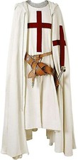 Medieval Templar Knight Crusader Tunic Surcoat & Cloak Reenactment SCA Larp