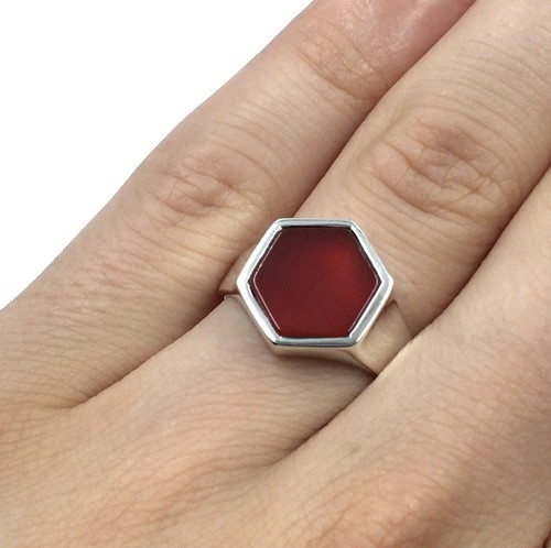 Bague sceau argent - bague,