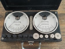 Antique Suitcase Voltmeter/Ammeter CHAUVIN & ARNOUX 