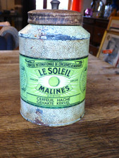 ancienne boite belge LE SOLEIL MALINES pour collection déco ou usage VINTAGE