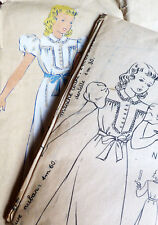 OLD PATTERN GIRL DRESS 6-10-14 YEARS CIRCA 1940, NEVER USED
