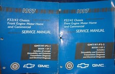 Manuel d'entretien d'atelier camion châssis Chevrolet GMC P32 P42 1997 camping-car d'origine