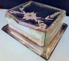 Antique Chiseled MIRROR Jewelry Box for Repair 1940