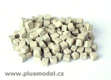 PLUS MODEL - Lot de petit pavés carrés couleur beige pour maquette - 1/35 - P...