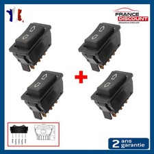 LOT DE 4 BOUTONS ELECTRIQUE UNIVERSEL DE LEVE VITRE FONCTION BASCULE