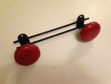 Jolie Patères / porte manteaux rouge 2 têtes An 50 60 70  vintage 