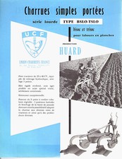 ▬►Prospectus Original  CHARRUES  HUARD Tracteur tratorri traktor tractor De 1958