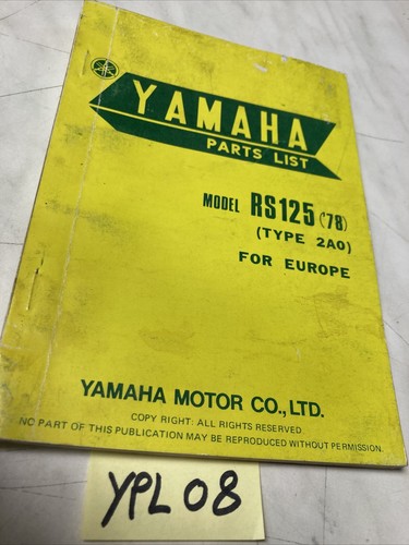 Yamaha rs125 type 2a0 1978 - yamaha,