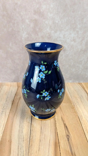 Vase vintage bleu cobalt - , à