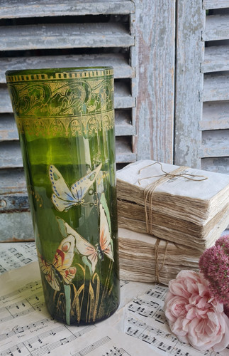 Ancien vase emaillee - vase,