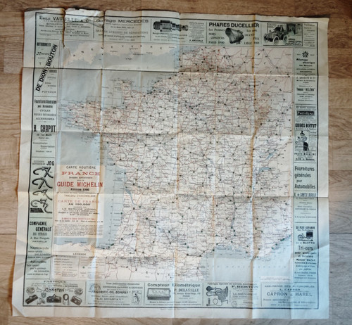Carte guide michelin - carte, 1906