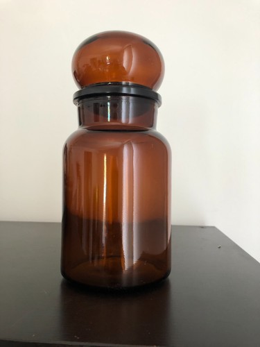 Pot pharmacie verre ambre - pot,