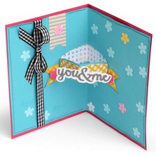 Sizzix Framelits Couper Die Set - 560145 S Barnard Card Avec Bannières Goutte