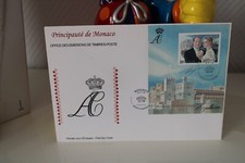 TIMBRE MONACO MARIAGE PRINCE ALBERT II ET CHARLENE FDC 2011 SIGNÉ CHICHKINE
