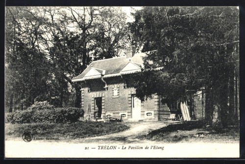 Cpa trélon pavillon de - trélon,,