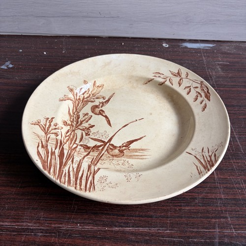 Ancien plat rond terre fer - plat, de