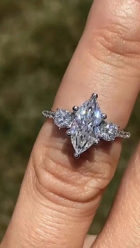 Bague diamant cultivé en - bague,