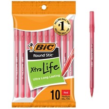 BIC Round Stic Xtra Life Red