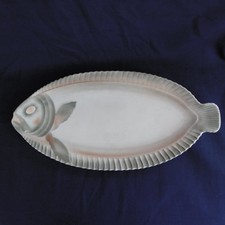 ANCIEN PLAT À POISSON SARREGUEMINES DV - Longueur 54 cm