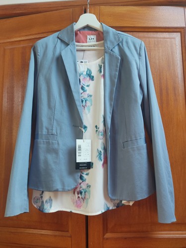Veste blazer femme bleu clair