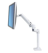 Ergotron LX Desk Mount LCD Monitor Arm Tall Pole White