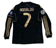 Cristiano Ronaldo Rare Retro Shirt 2011 Real Madrid badges Long Sleeve Large CR7