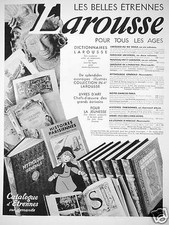 ADVERTISING DICTIONARIES LAROUSSE FOR ALL AGES LES BELLES ESTRENNES