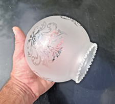 GLOBE LAMPE à PÉTROLE Verre Gravé Verre boule globe Tulipe de Lampe suspension 