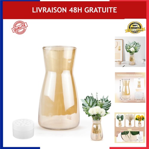 Vase verre transparent - vase, en