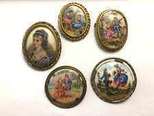 Lot de 5 Anciennes broches en