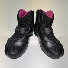 ALPINESTAR WMN’S MOTORCYCLE BOOTS. STELLA SMX-1-R Sz 8 EU 39 BLACK & PINK