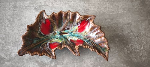 Assiettes feuilles vallauris - assiettes,