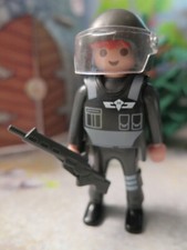 policier SWAT GIGN RAID police intervention 5564 casque fusil d'assaut PLAYMOBIL