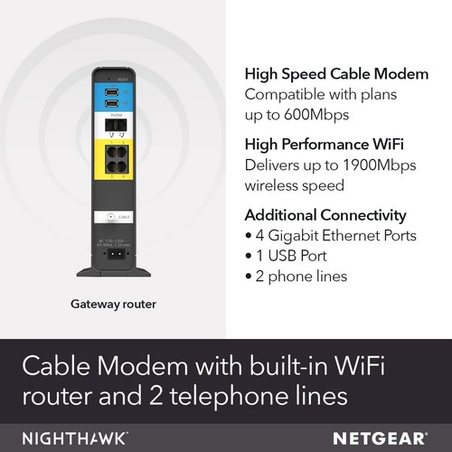 Netgear nighthawk cable - netgear, modem