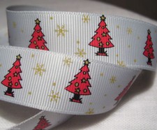 SAPIN de NOËL ROUGE Fond GRIS