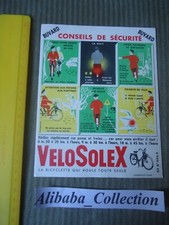 BUVARD old VELOSOLEX SOLEX PUB BICYCLE CYCLE MOPED OLD PAPERS