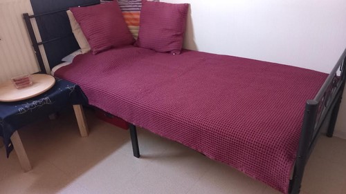 Couvre lit gaufré prune - , 1