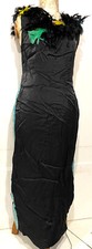 Antique 1920s Fiorella di Verdi Charleston Style Black Zipped Dress