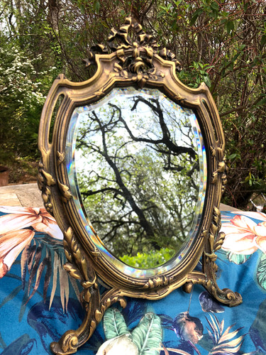Ancien miroir table psyché - de,