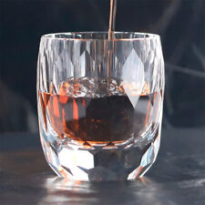 Verres à whisky Crystal Glass Rocks verre à l'ancienne taillé diamants transp...
