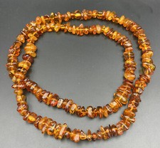 Collier En Ambre 77 Cm Vintage