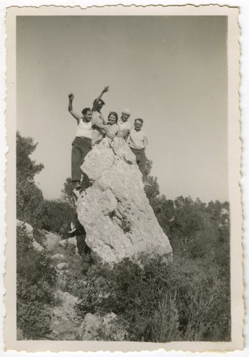 Photo ancienne groupe rocher - ancienne,