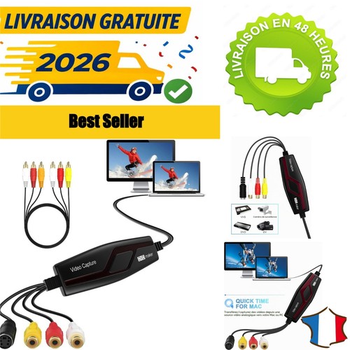 Vixlw convertisseur vidéo rca - vidéo,