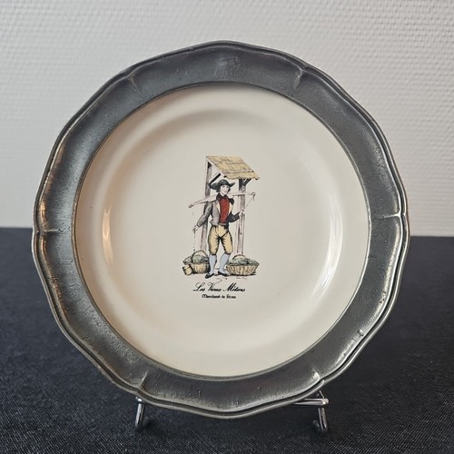 Assiette étain faïence - assiette, et