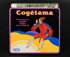 Early Vintage Cogetama Chief Tobacco Cigar Tin Native American Graphic Empty
