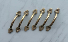 Ancienne poignée de tirage en laiton pour tiroir d'armoire de fenêtre 6 pièces