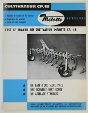 leaflet brochure Melotte farmer gardening motor culture tractor