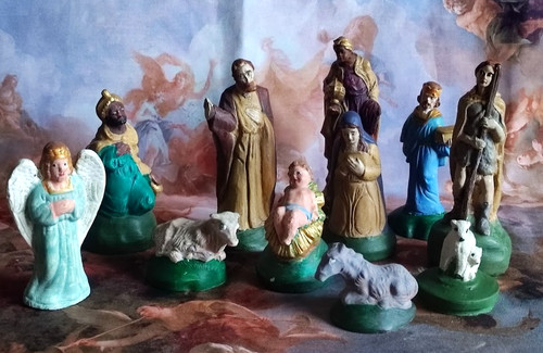 Antique creche noel - creche,
